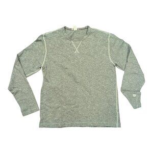 Champion x Todd Snyder Logo Heathered Gray Long Sleeve Crewneck Shirt Medium